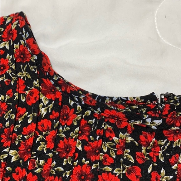 Floral Red Midi Dress - Picture 8 of 12